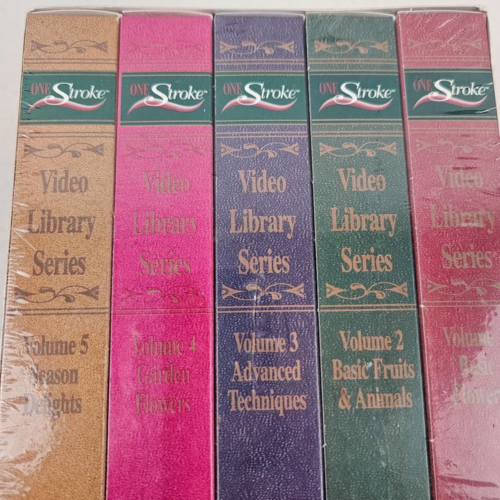 Plaid Folk Art One Stroke Wideo Library Series VHS Volumes 1-5 Donna Dewberry - Picture 9 of 9
